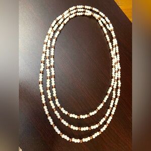 Classic white Pearl beaded Necklace Set